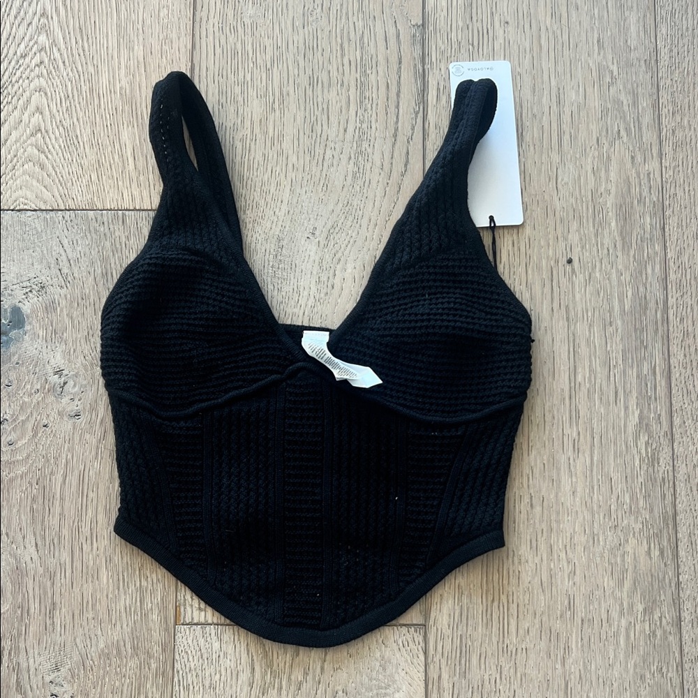 ALO Yoga Black Knit Top